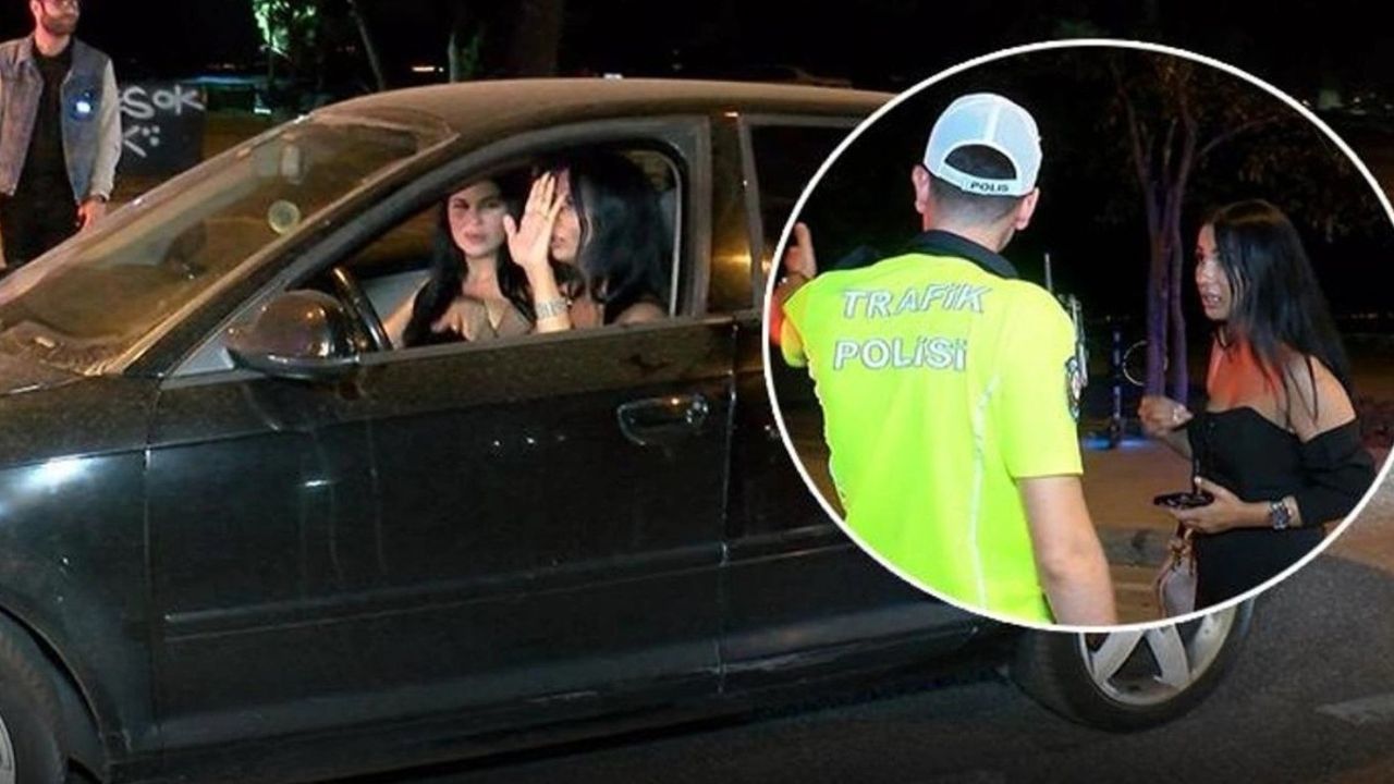 Ehliyetsiz yakalanan kadından polislere akıl almaz tehdit!