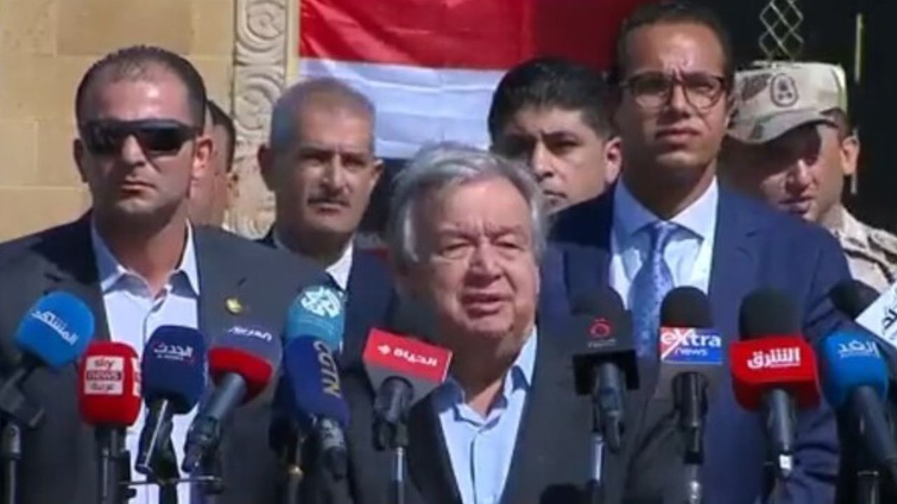BM Genel Sekreteri Guterres Refah Kapısı'nda Gazze’ye yardım çağrısı yaptı