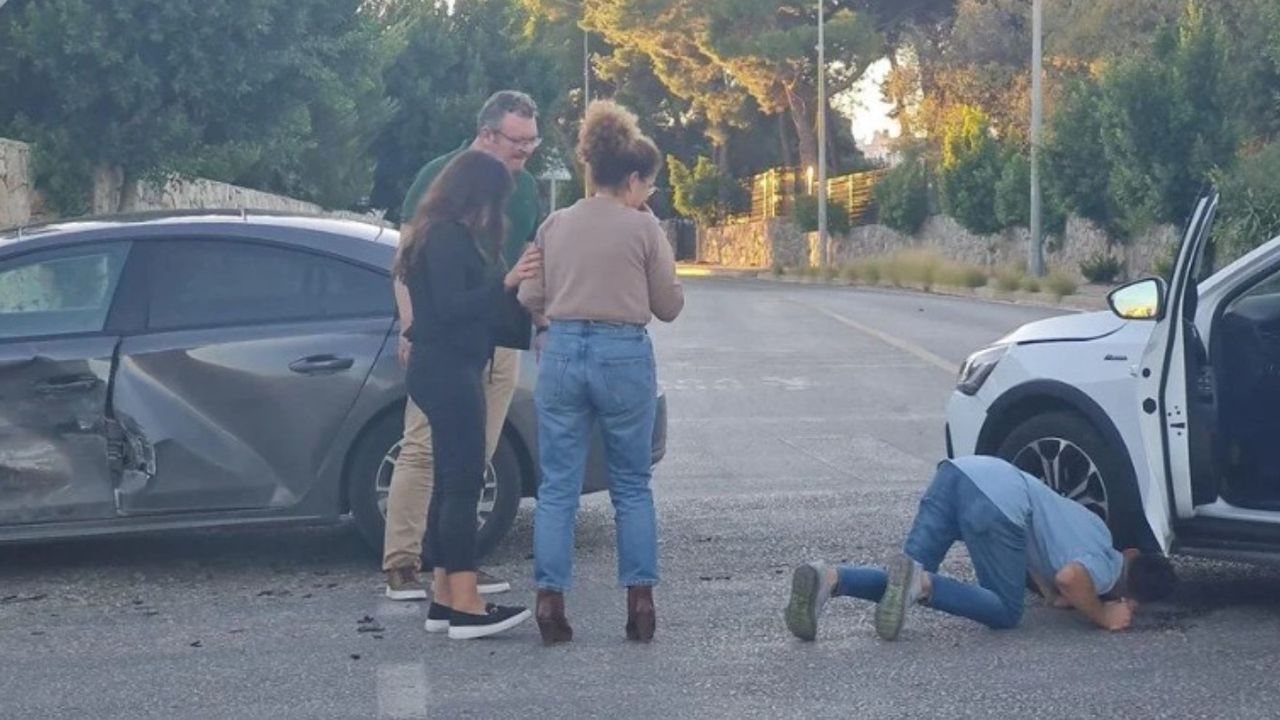  Esra Akkaya ve oğlu Can Alex Bodrum’da kaza geçirdi