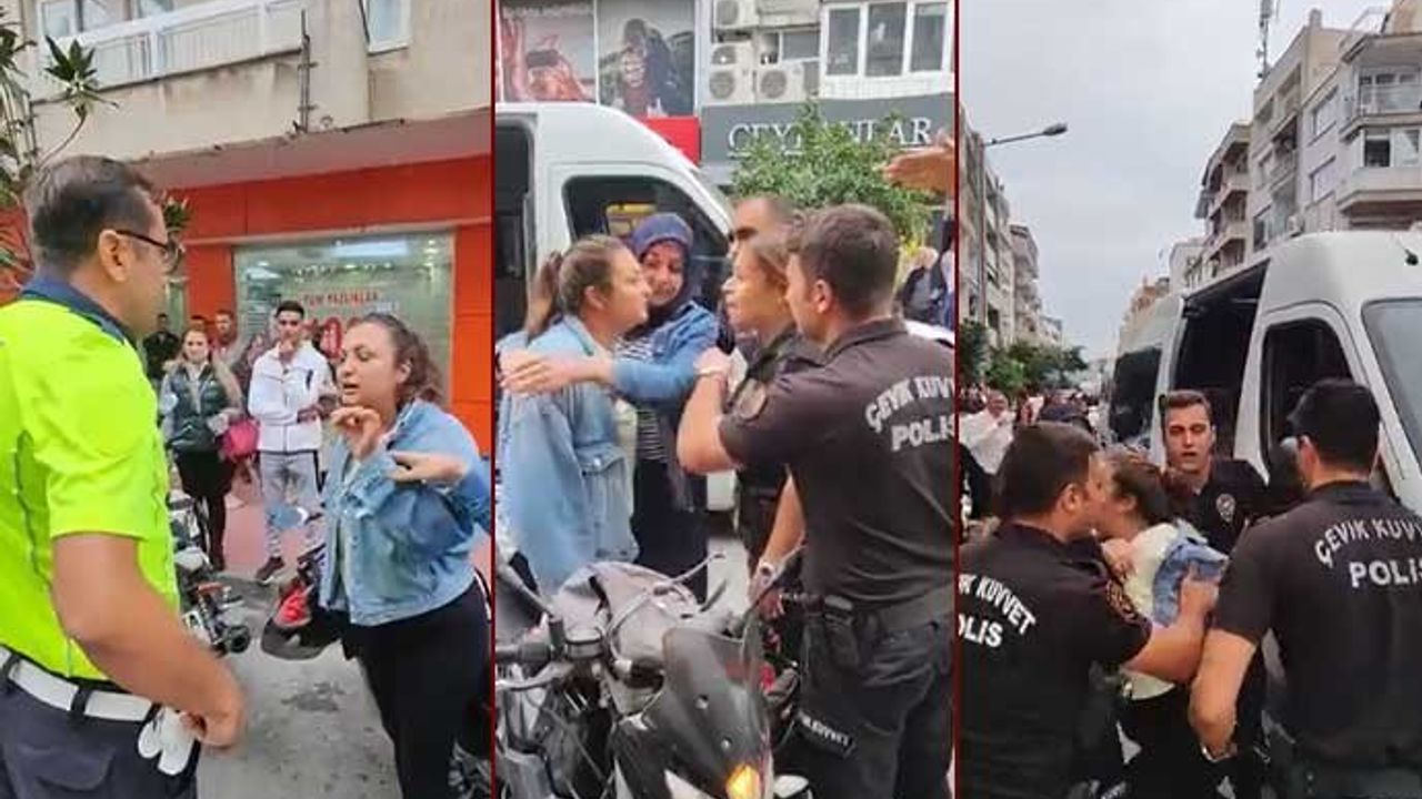 Kask Takmayan Kadın Polise Direndi: Gözaltı