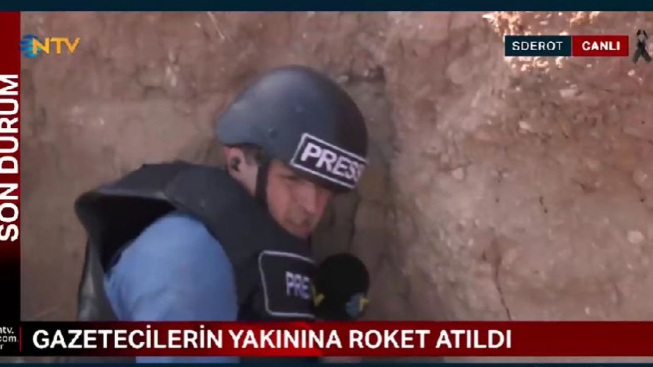 Türk gazeteciler roket saldırısına yakalandı