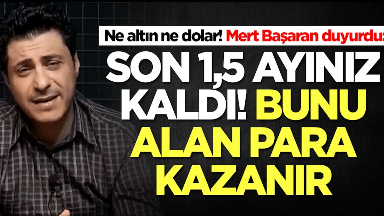 Yatırım uzmanından uzun vadeli yatırım tavsiyesi verildi! Dolar ve altını çöpe atın