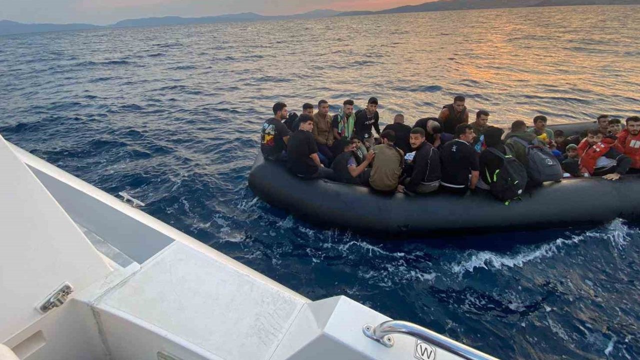 Bodrum’da umut peşinde koşan 67 düzensiz göçmen sahil güvenlik tarafından yakalandı