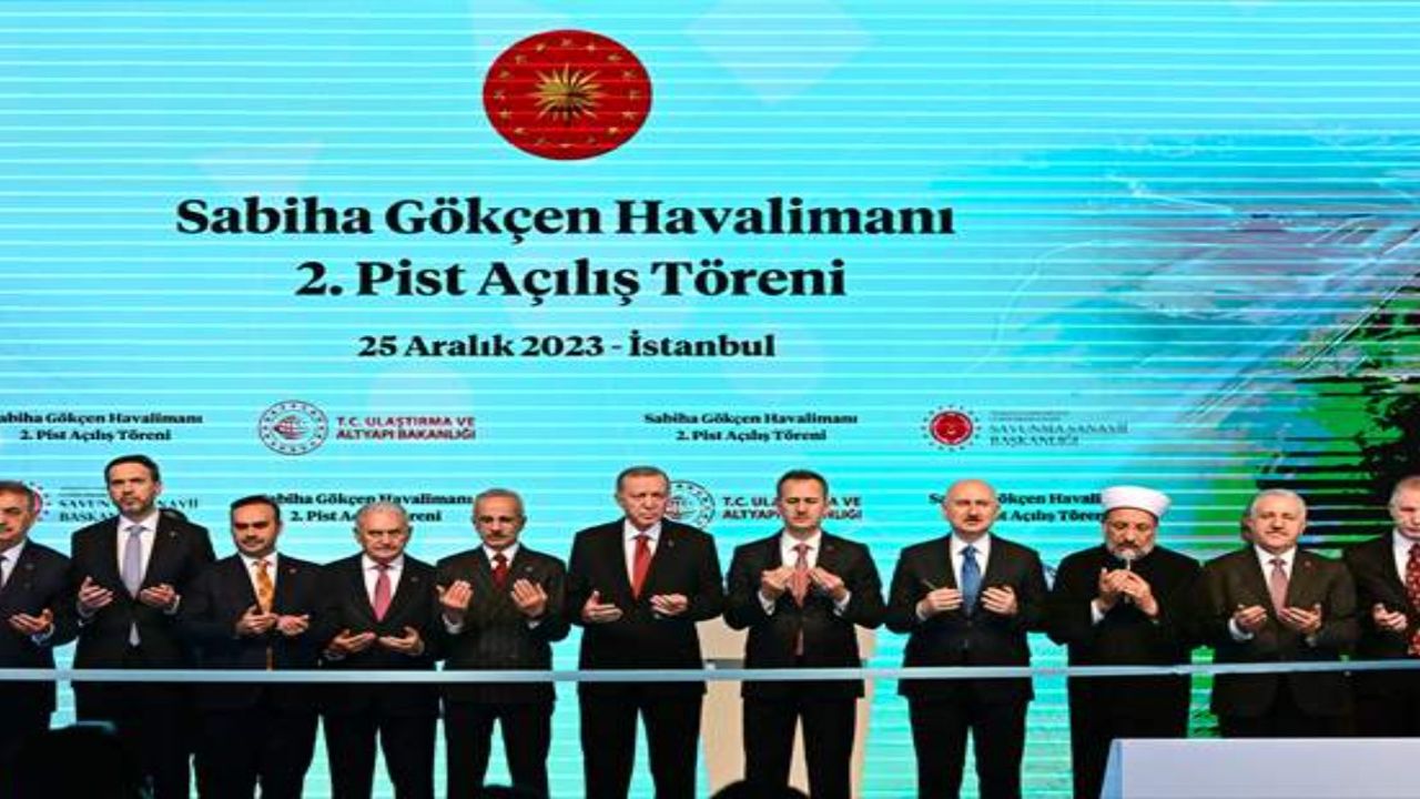Sabiha Gökçen’de tarihi açılış: Cumhurbaşkanı Erdoğan, 2. pisti hizmete sundu