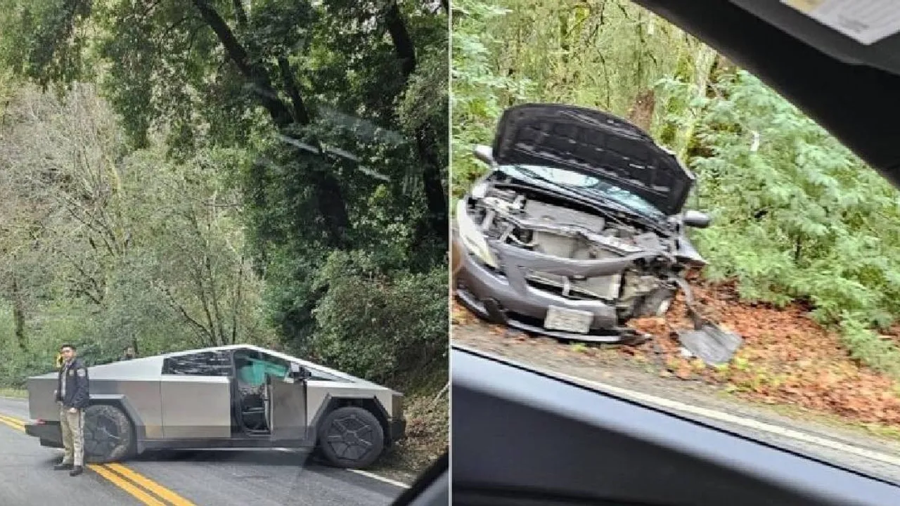 Tesla’nın Çelik Devi Cybertruck İlk Kazasını Yaptı! Toyota Corolla ile Çarpışan Araçtan Sonra Ne Oldu?