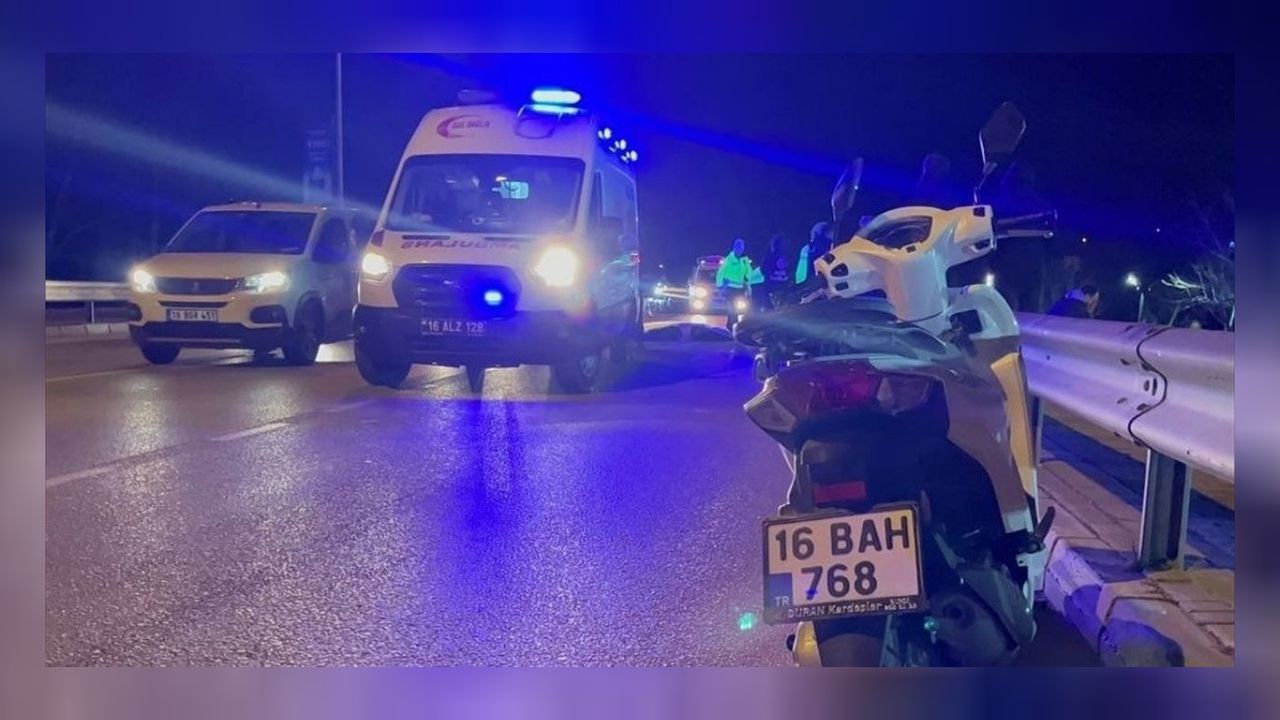 Devrilen motorsikletin sürücüsü hayatını kaybetti! 