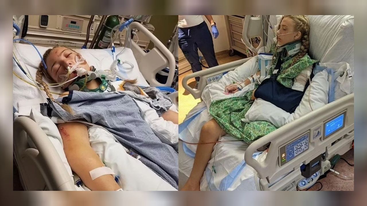 Trafik kazasında araçtan fırlayan kadın elektrik tellerinde asılı kaldı! 