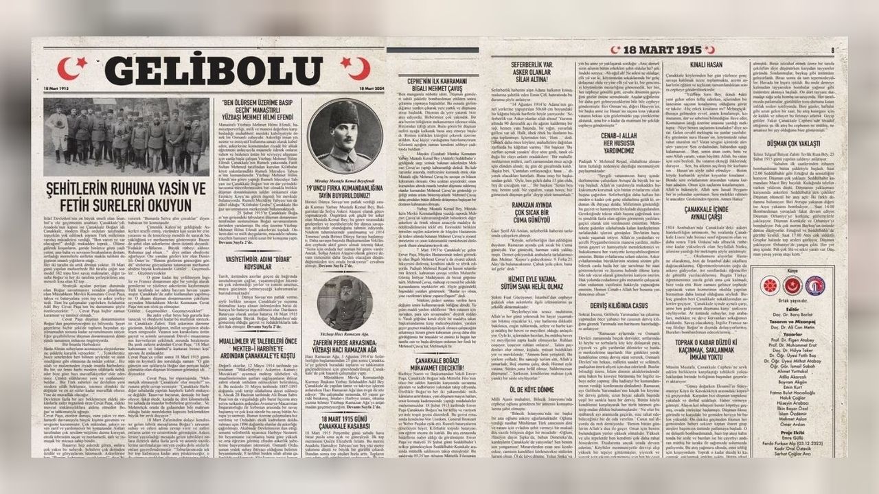 ÇOMÜ ortaklığında 18 Mart Çanakkale Zaferi'ne özel Gelibolu Gazetesi hazırlandı! 
