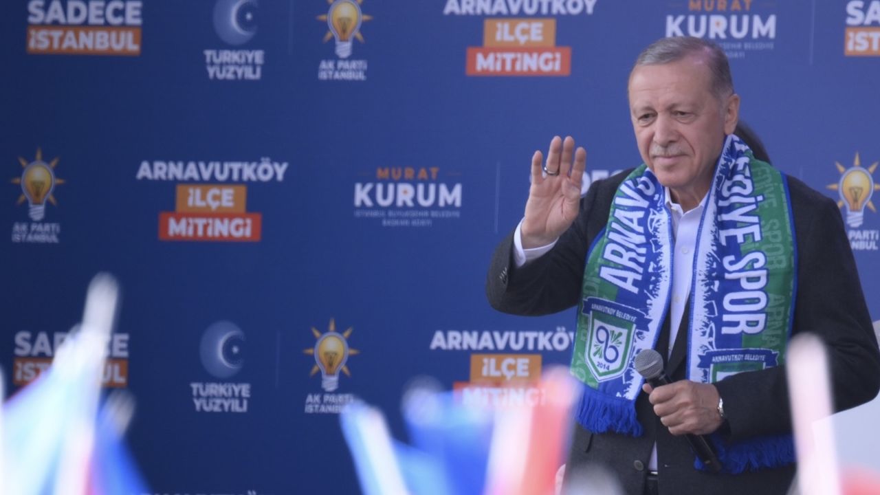 Cumhurbaşkanı Erdoğan yerel seçimden 1 gün önce Arnavutköy mitinginde konuşma yaptı! 