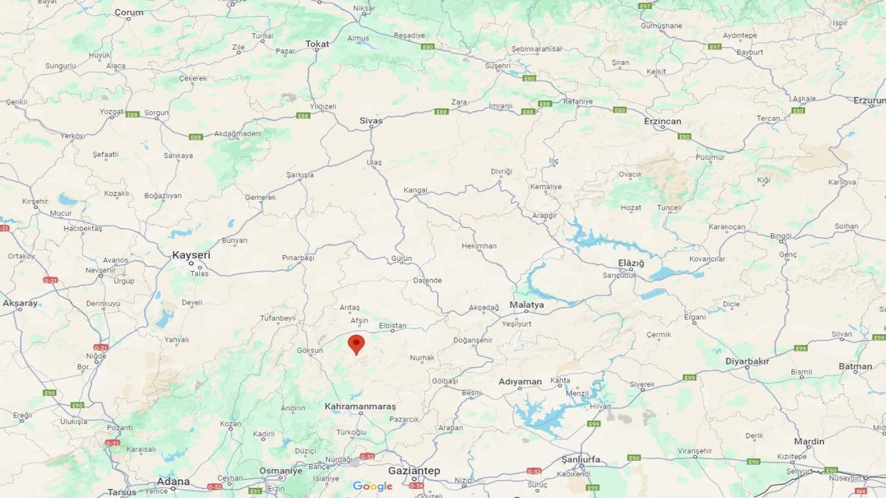 Kahramanmaraş'ta 3.7 büyüklüğünde deprem meydana geldi