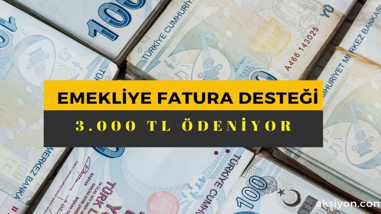 10.000 TL Maaş Alan Emekliye Fatura Desteği Müjdesi: 2500 TL- 3000 TL ...