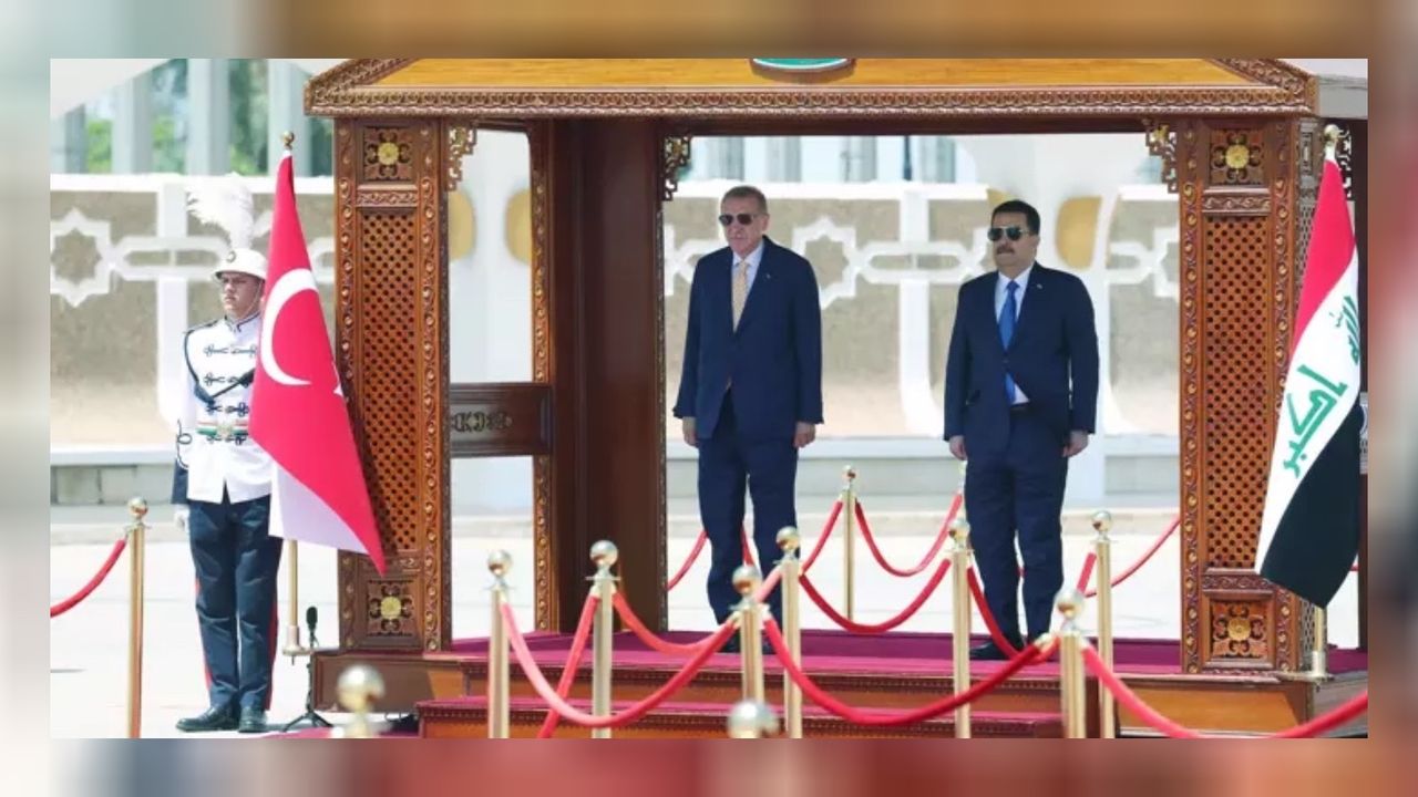 Cumhurbaşkanı Erdoğan Bağdat'ta resmi törenle karşılandı! 