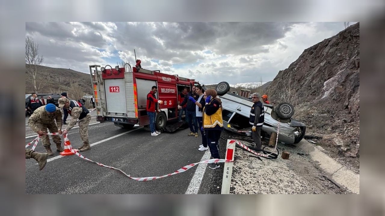 Gümüşhane'de kaza! Otomobil devrilmesi sonucu 1 ölü, 1 yaralı! 