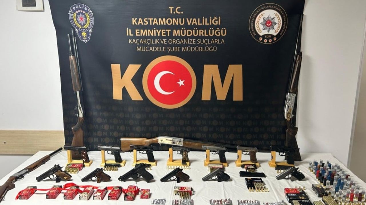 Kastamonu'da kaçak silah operasyonu düzenlendi: 28 gözaltı var