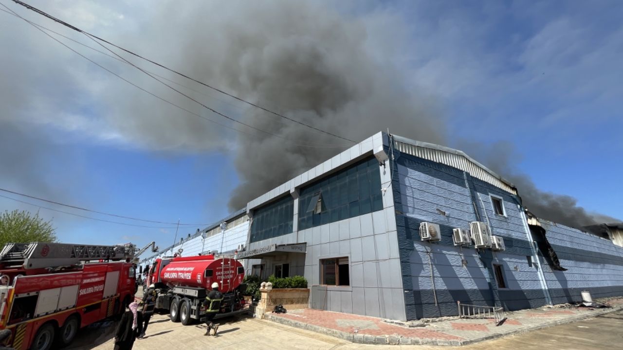 Şanlıurfa'da korktun yangın! Tekstil fabrikası alevler içinde 