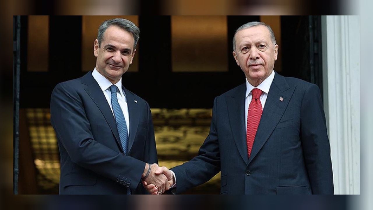 Cumhurbaşkanı Erdoğan ile Yunanistan Başbakanı Miçotakis'le buluştu! 