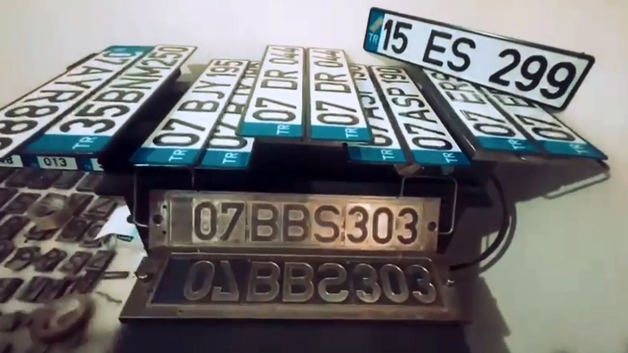 Gaziantep’te sahte plaka operasyonu! 