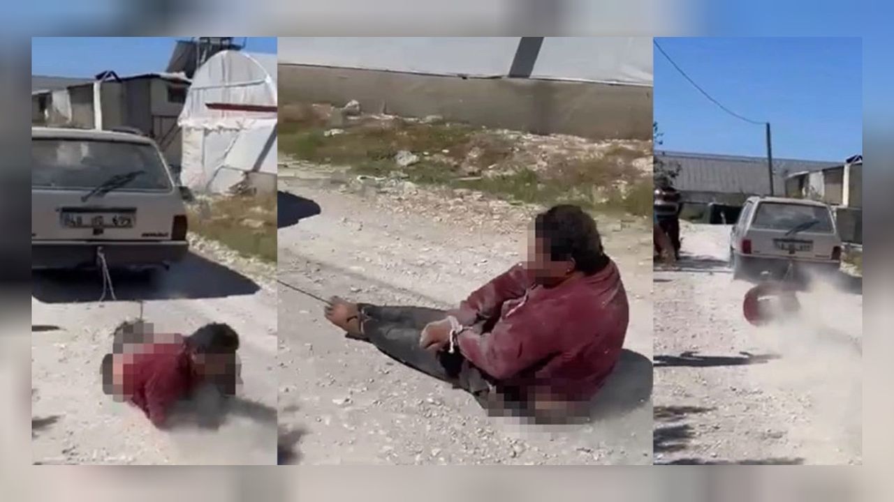 Köpeği yüzünden tartıştığı komşusunu arabasına bağlayıp sürükledi! 