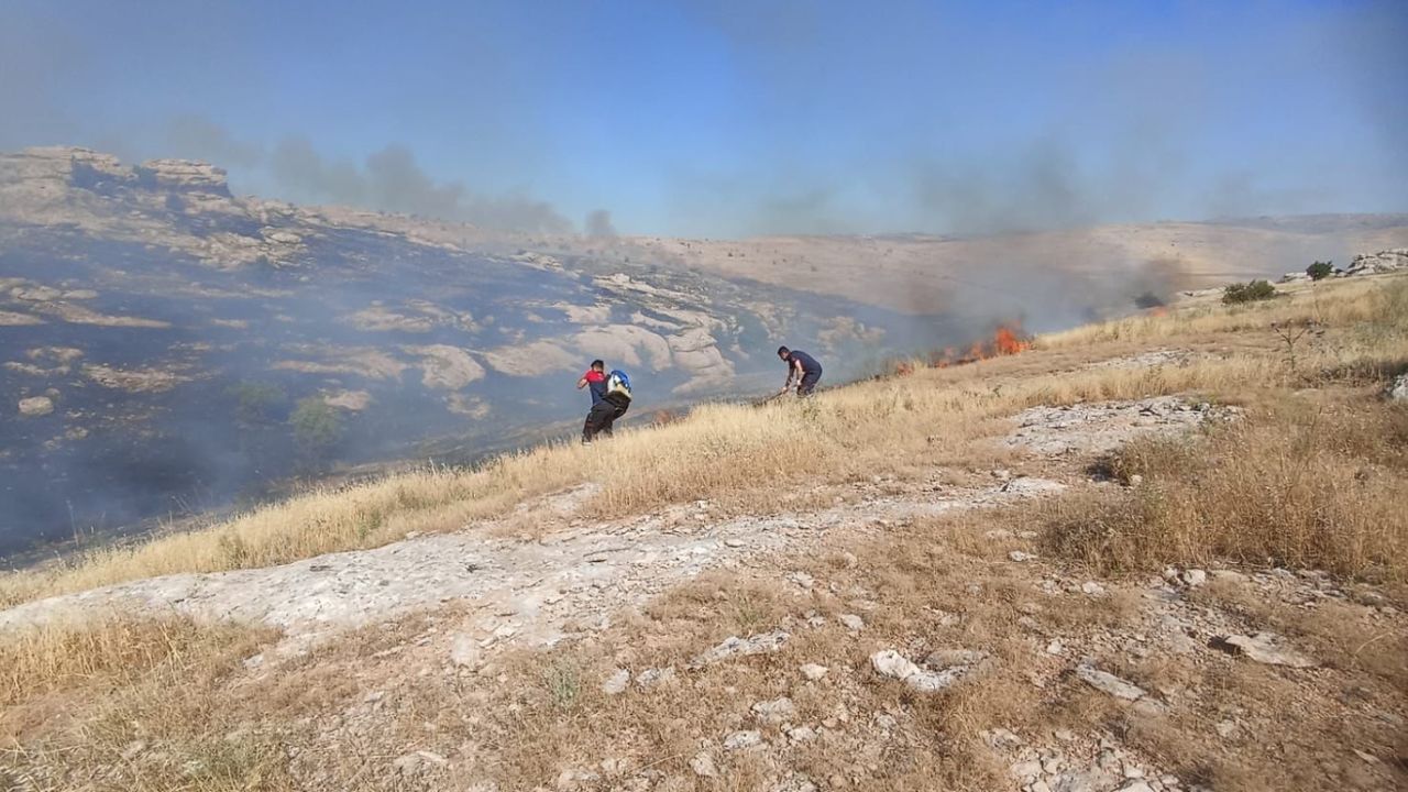 TOMA’larla müdahale edildi: Mardin’de örtü yangını çıktı! 