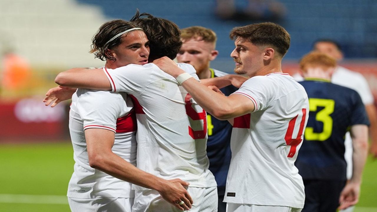  Türkiye Ümit Milli Futbol Takımı,hazırlık maçında İskoçya'yı 2-1 mağlup etti