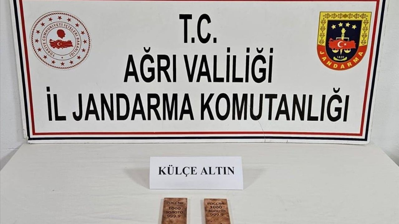 Ağrı'da 2 Kilogram Külçe Altınla Bir Şahıs Gözaltına Alındı