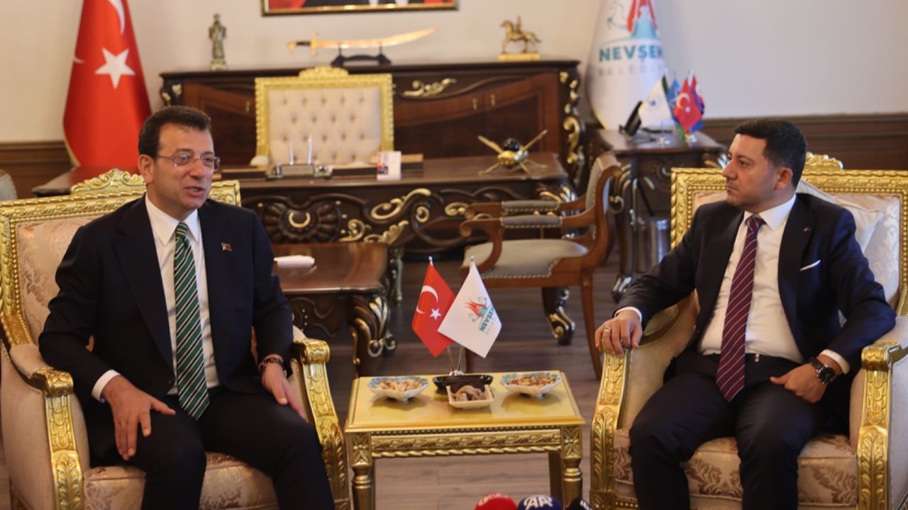 İBB Başkanı İmamoğlu Nevşehir Belediyesi’ne ziyarete gitti 