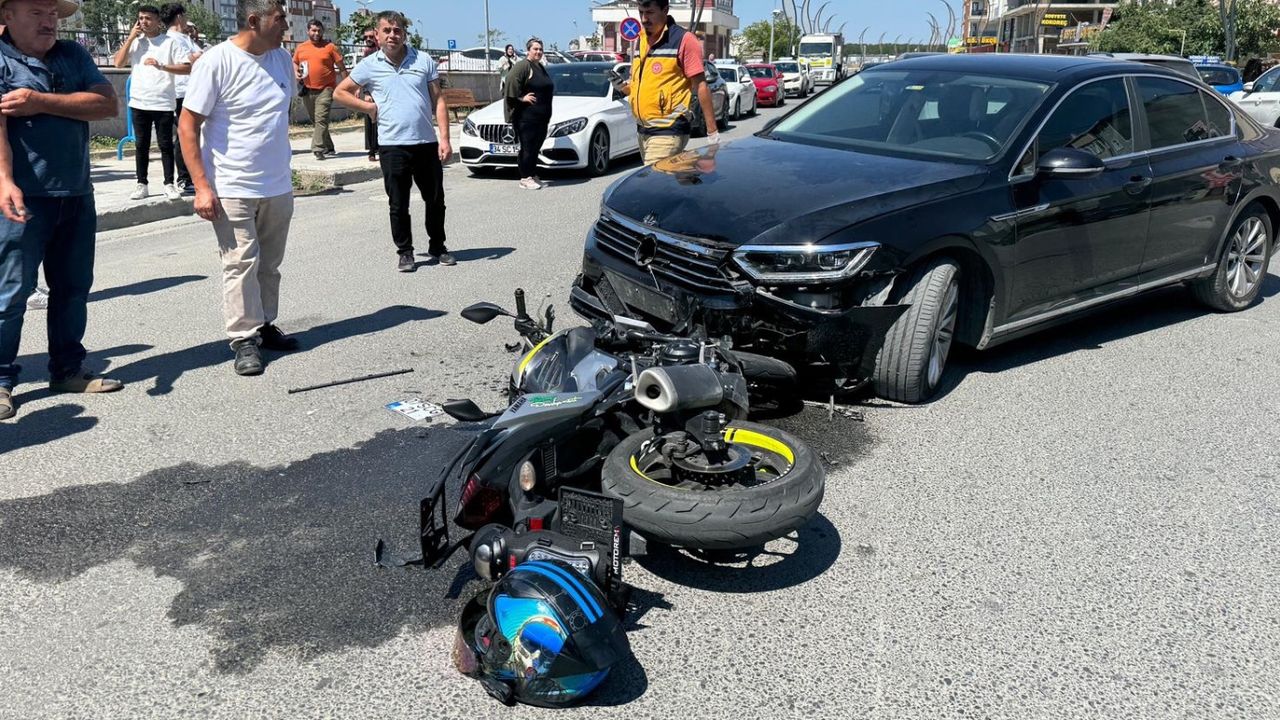 Kapaklı'da kaza: Motosiklet sürücüsü hastaneye kaldırıldı