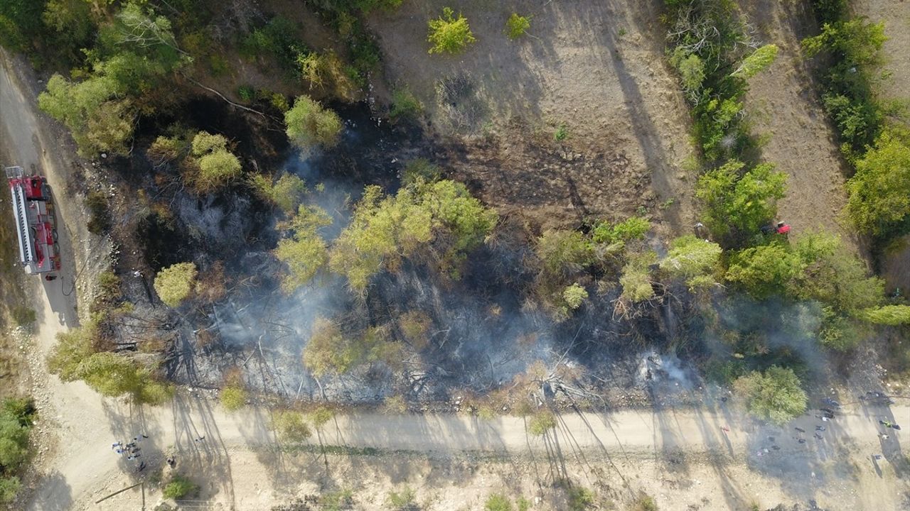 Burdur'daki Otluk Alan Yangını Ormana Sıçramadan Kontrol Altına Alındı