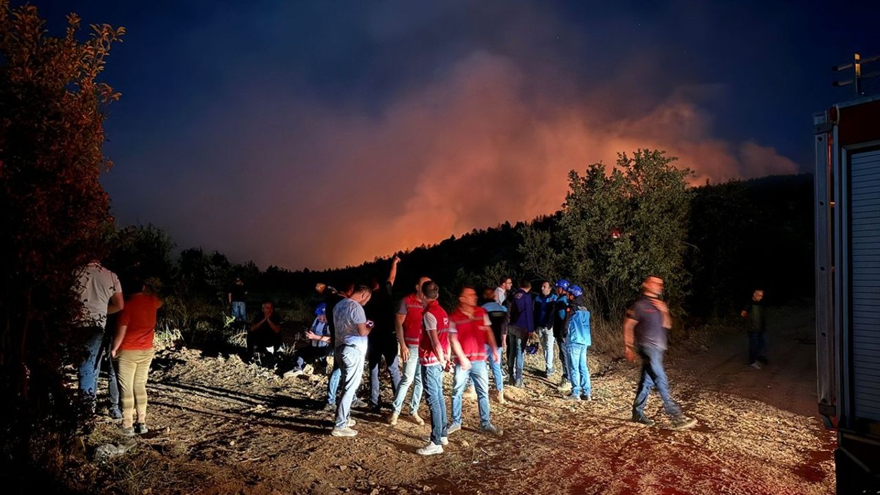 Çankırı'daki Orman Yangınına Müdahale Devam Ediyor