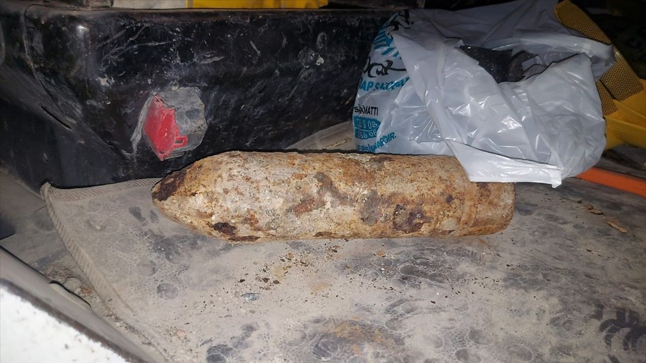 Erzurum'da Patlamamış Top Mermisi Bulundu