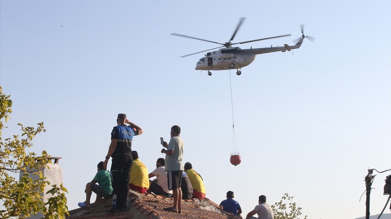 Muğla'nın Milas İlçesinde Orman Yangınına Müdahale