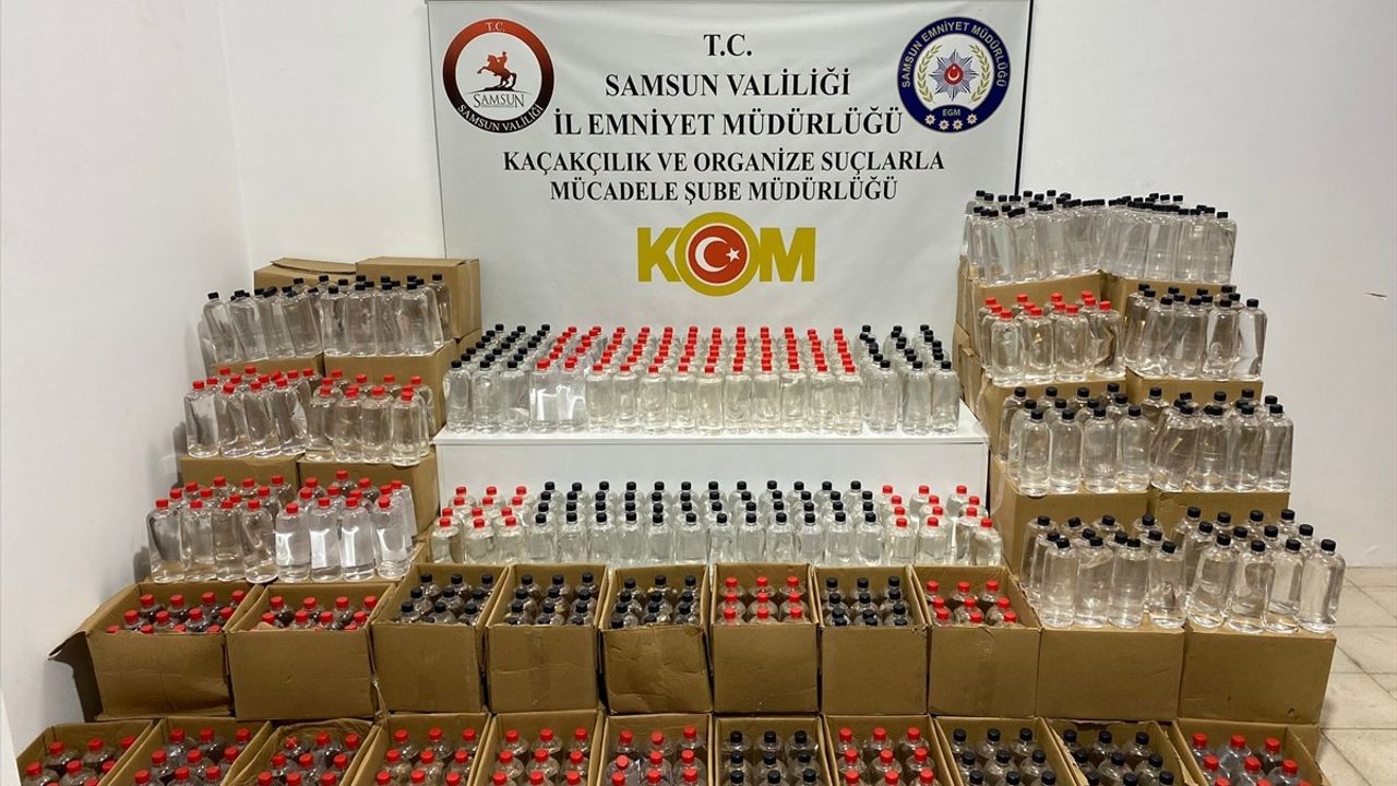 Samsun Terme'de 2,652 Litre Etil Alkol Operasyonu