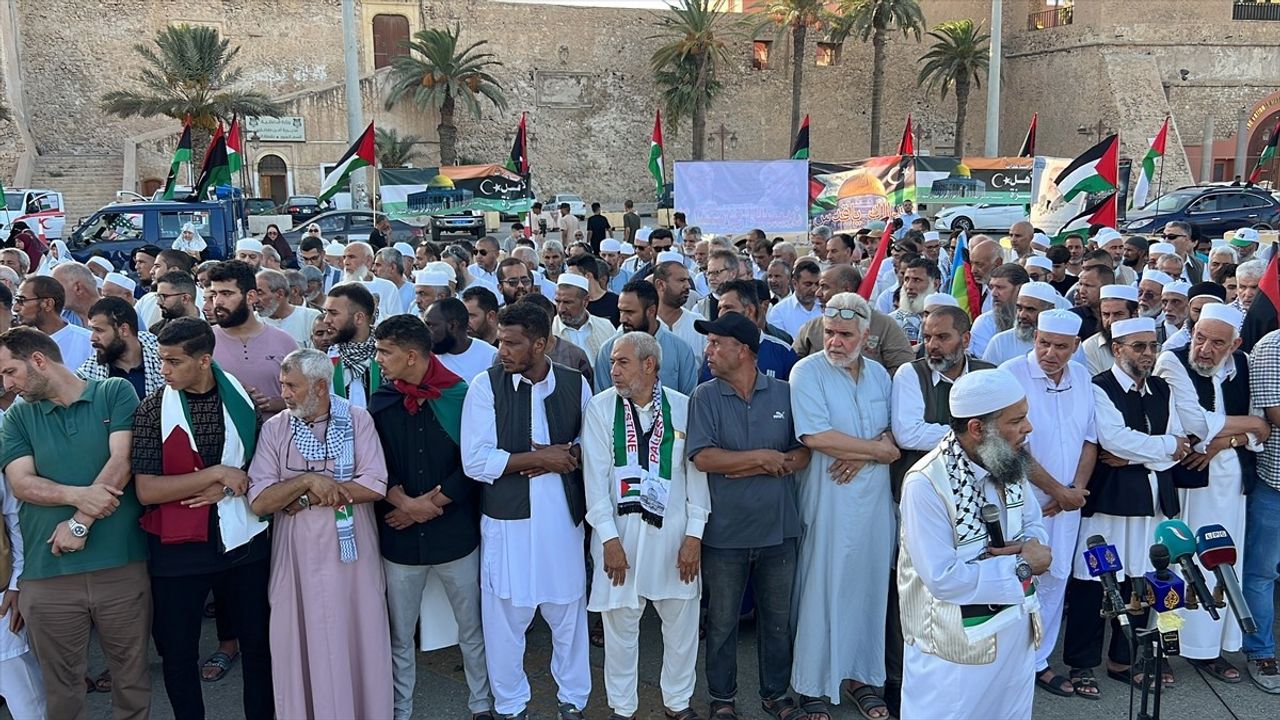 Trablus'ta İsmail Heniyye Suikastı Protestosu