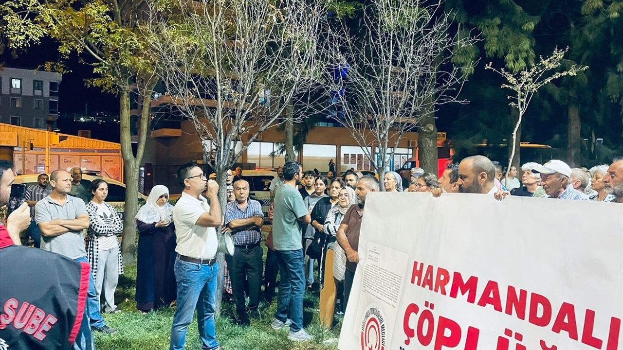 İzmir'deki Harmandalı Tesisine Yönelik Protesto