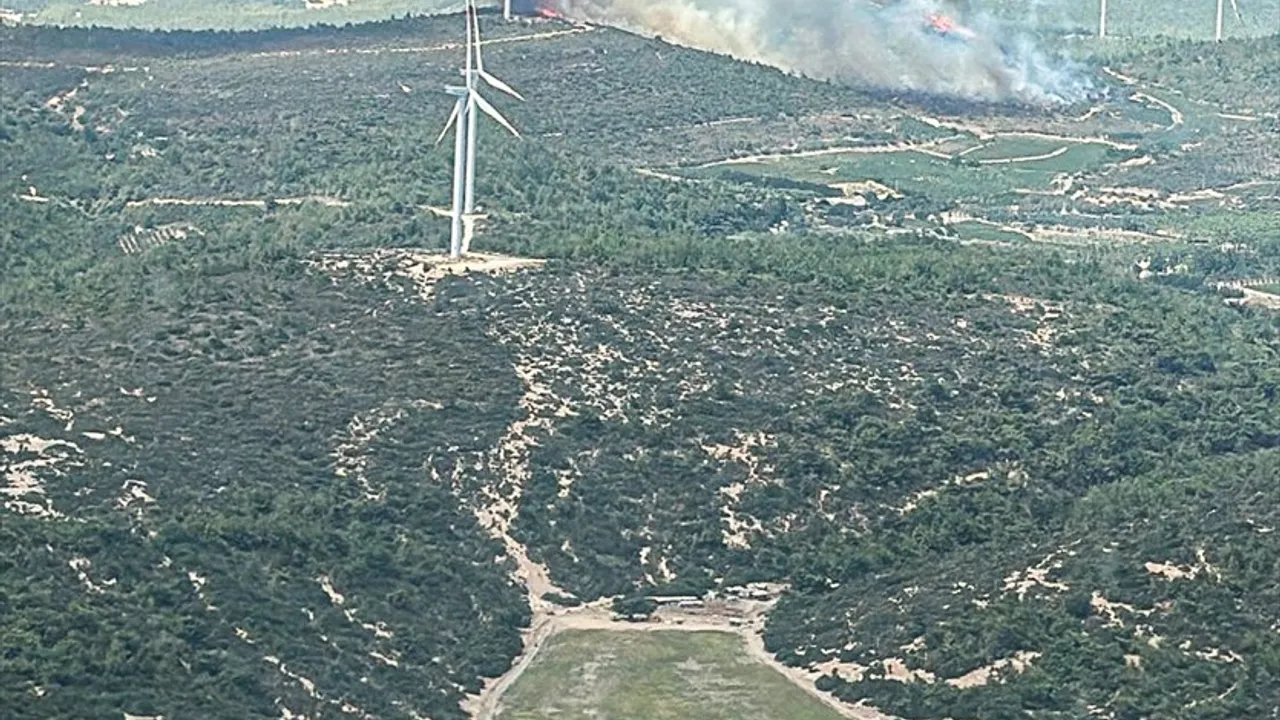 İzmir Urla'da Orman Yangınına Hızla Müdahale Ediliyor