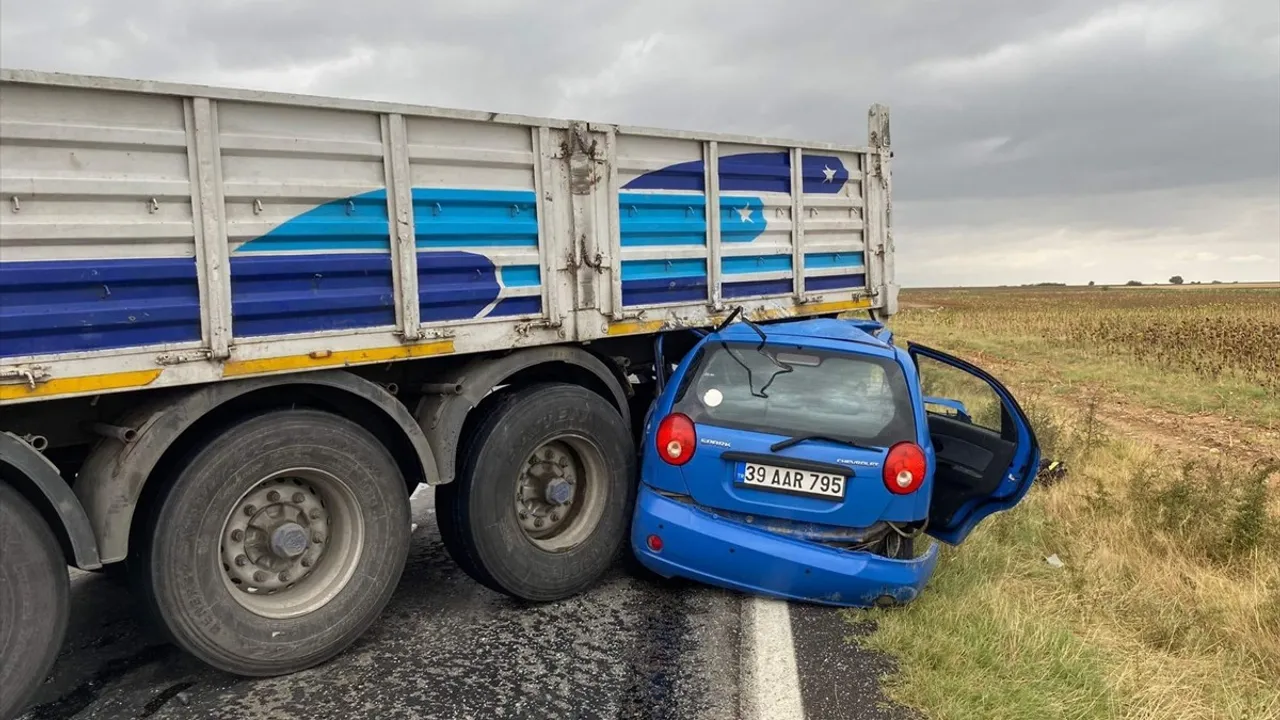 Kırklareli'nde Feci Kaza: 1 Ölü