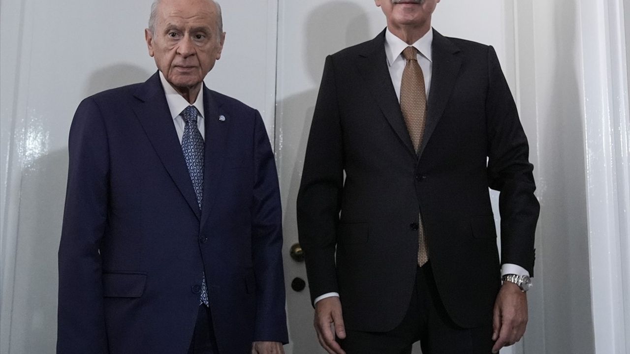 TBMM Başkanı Kurtulmuş, MHP Lideri Bahçeli ile Görüştü