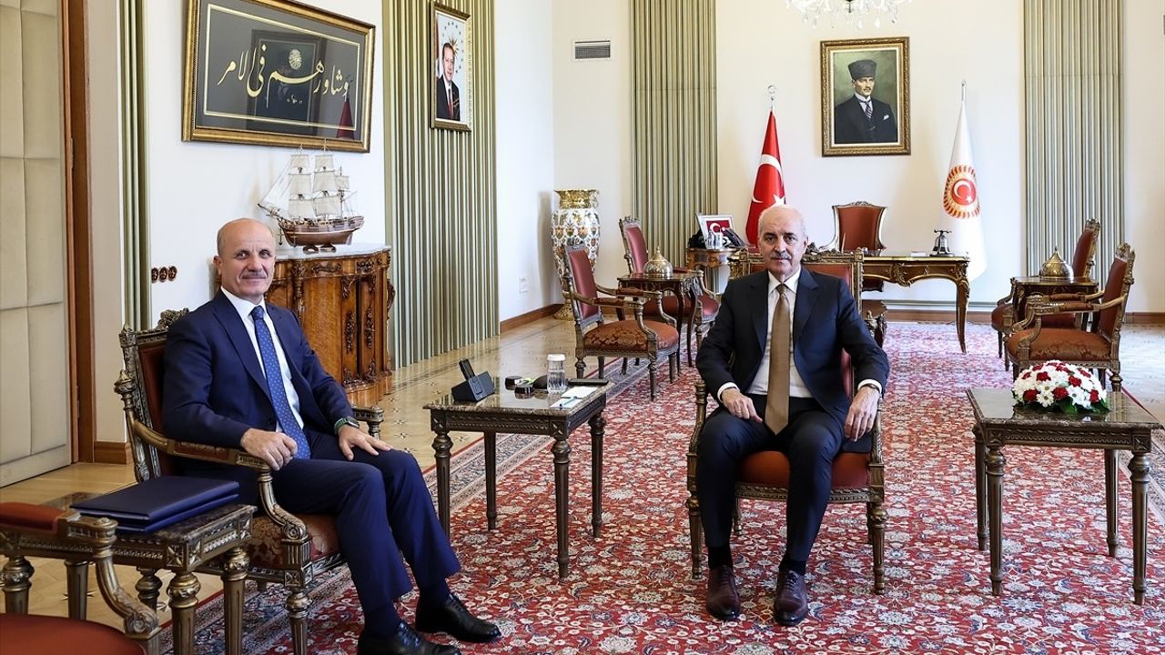 TBMM Başkanı Kurtulmuş, YÖK Başkanı Özvar'ı Ağırladı