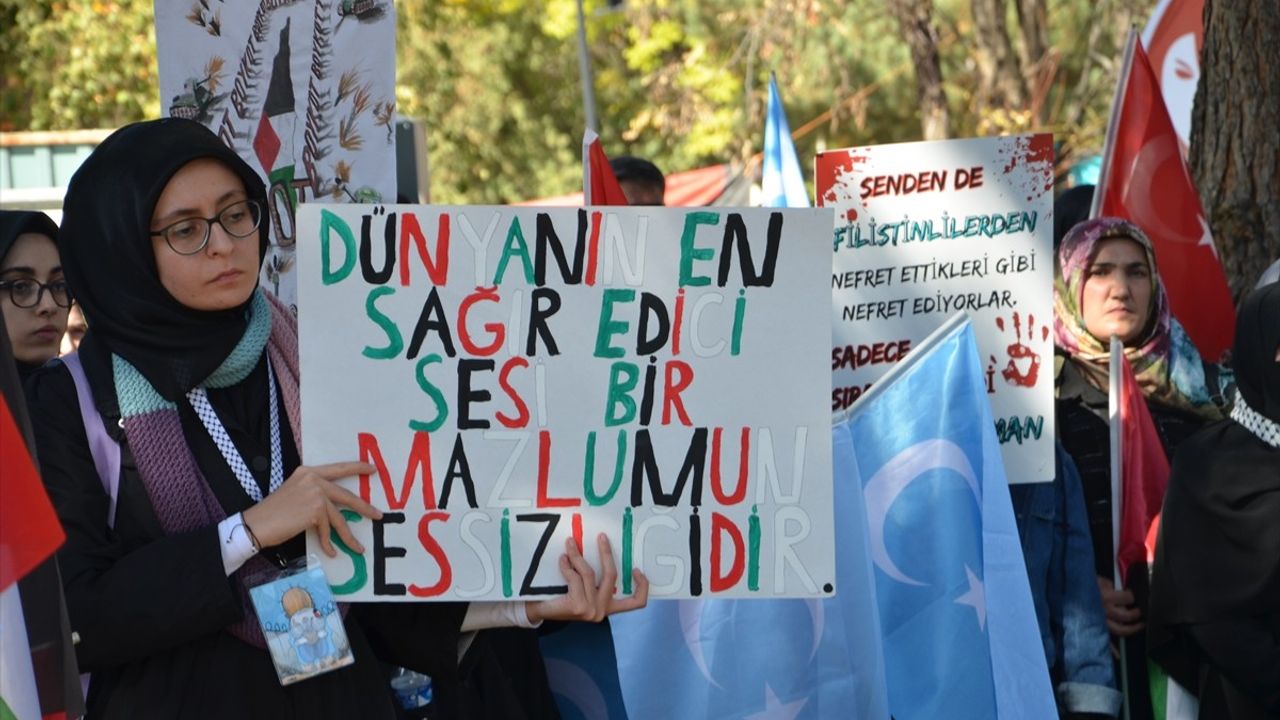 Doğu Anadolu Bölgesi'nde Filistin İçin Protestolar Düzenlendi