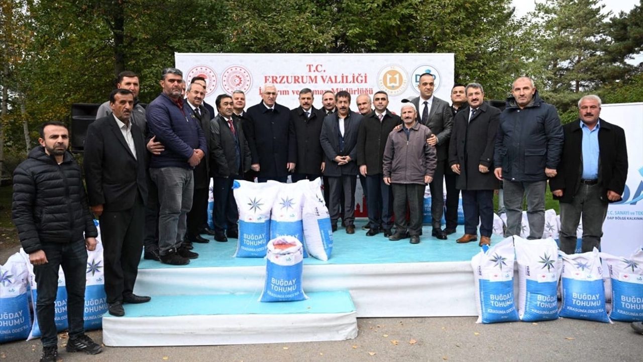 Erzurum'da 935 Ton Buğday Tohumu Dağıtıldı