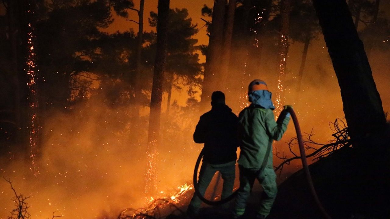 Muğla'daki Orman Yangınında Tahliye ve Mücadele Devam Ediyor