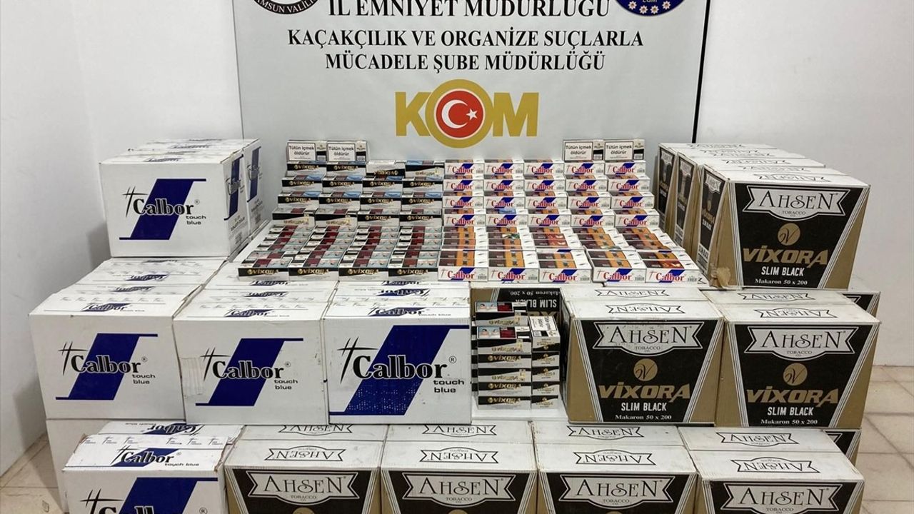 Samsun'da Büyük Kaçakçılık Operasyonu: 350 Bin Makaron Ele Geçirildi