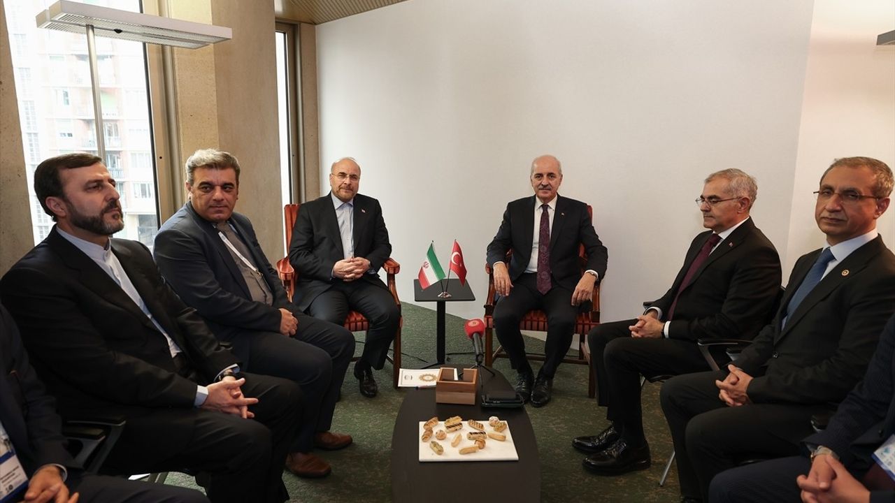 TBMM Başkanı Kurtulmuş, İran Meclis Başkanı Galibaf ile Görüştü