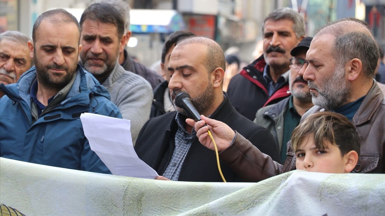 Ağrı'da Gazze'ye Yönelik Saldırılar Protesto Edildi