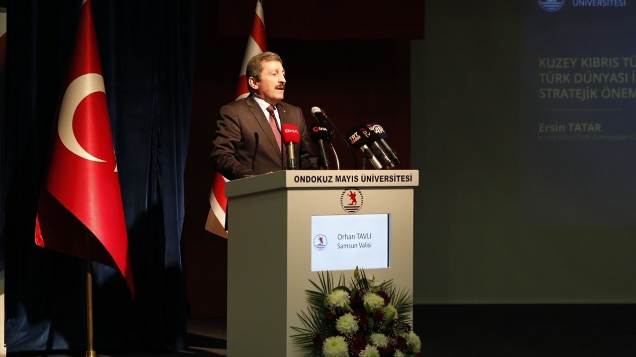 KKTC Cumhurbaşkanı Tatar, Samsun’da Türk Dünyası Konferansında Konuştu