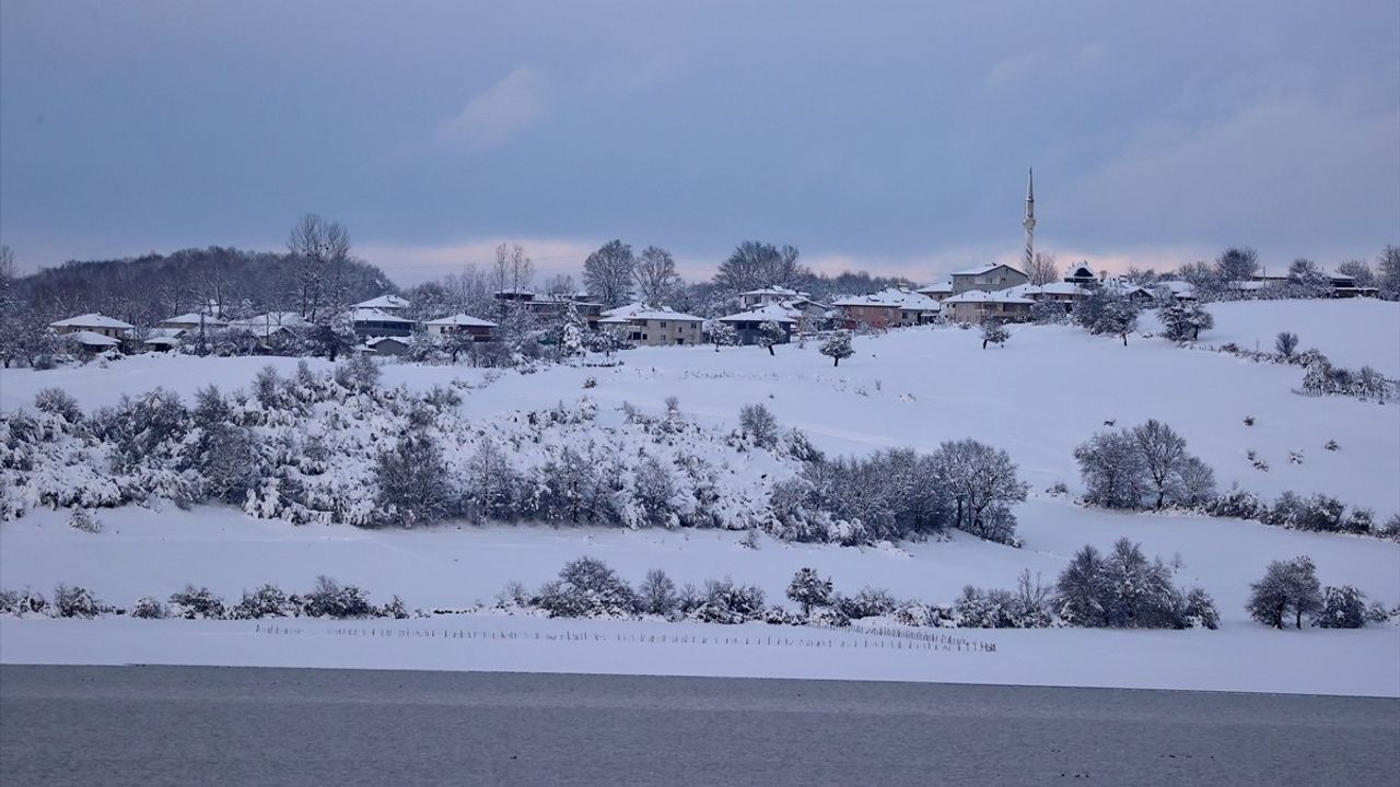 Samsun'daki Ladik Gölü Kısmen Dondu