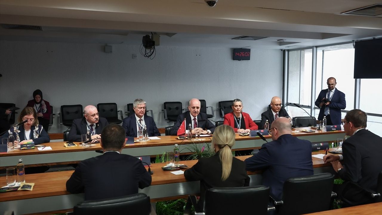 TBMM Başkanı Kurtulmuş, İtalya'nın Parlamento Başkanı Fontana ile Görüştü