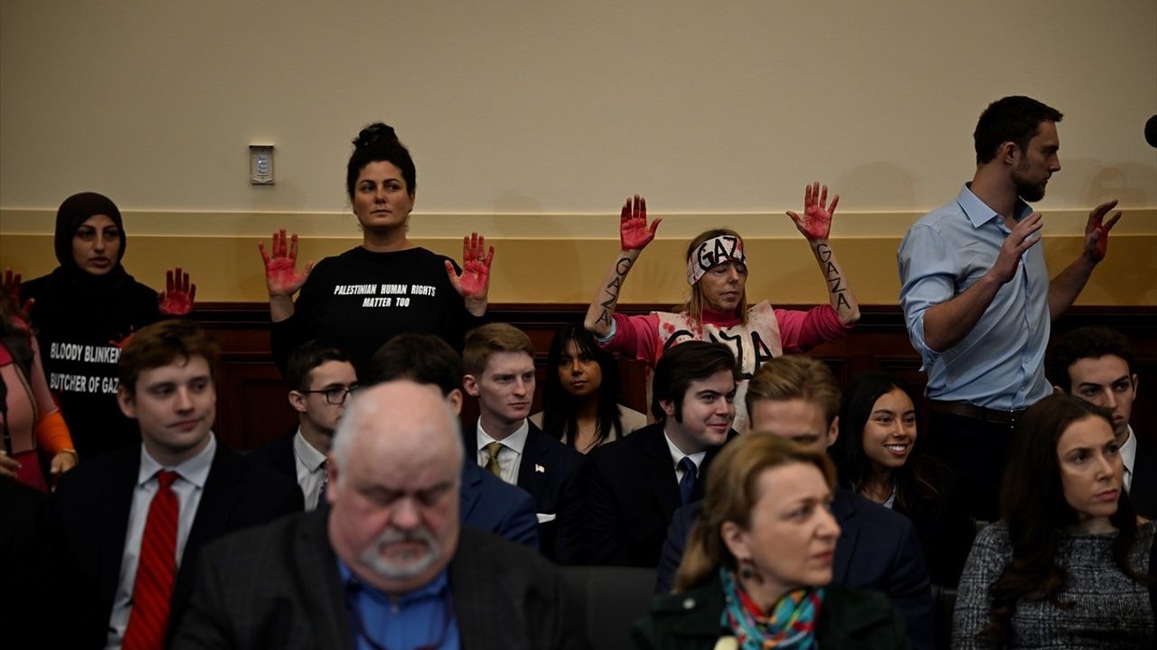 ABD Dışişleri Bakanı Blinken'a Kongre'de Gazze Protestosu