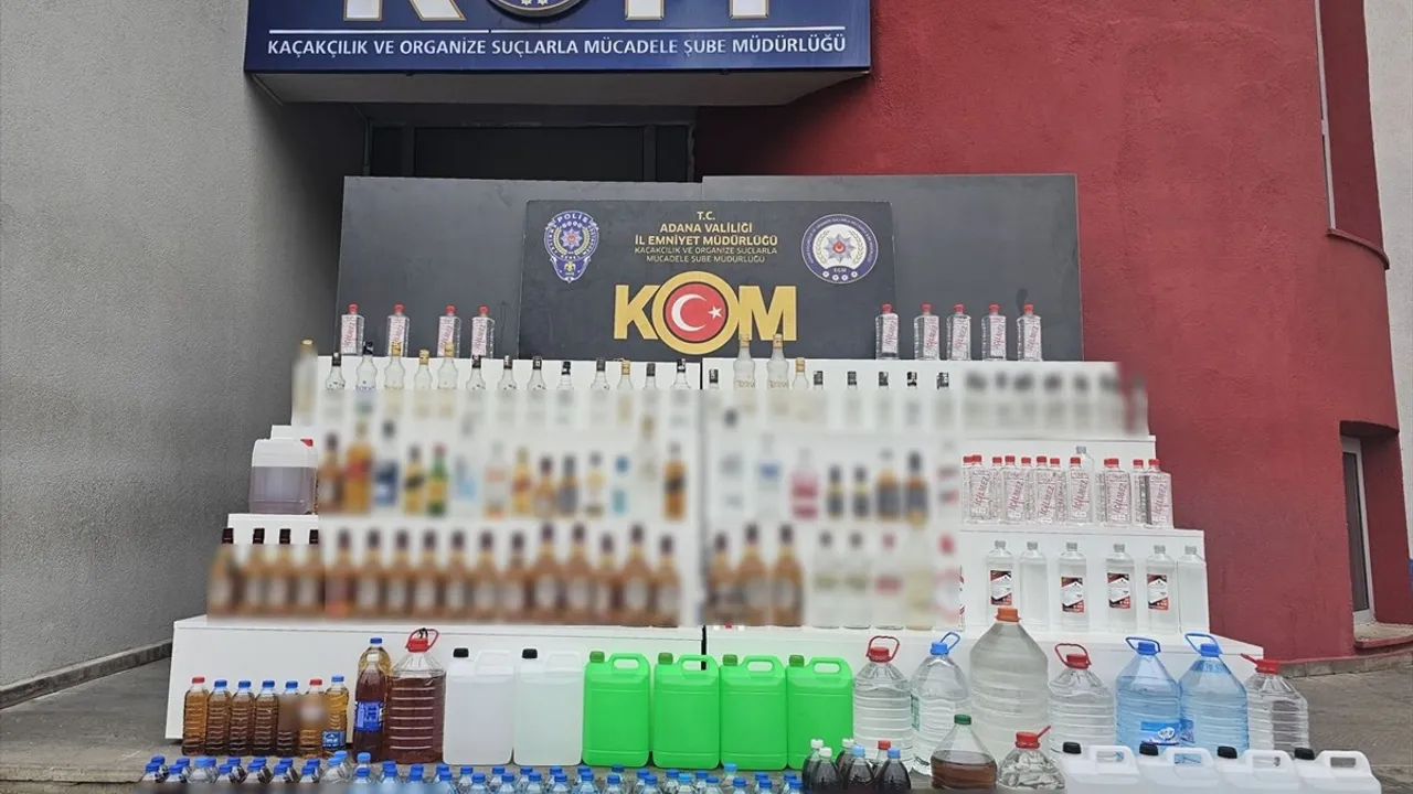 Adana'da 567 Litre Sahte İçki Ele Geçirildi, 4 Kişi Gözaltına Alındı