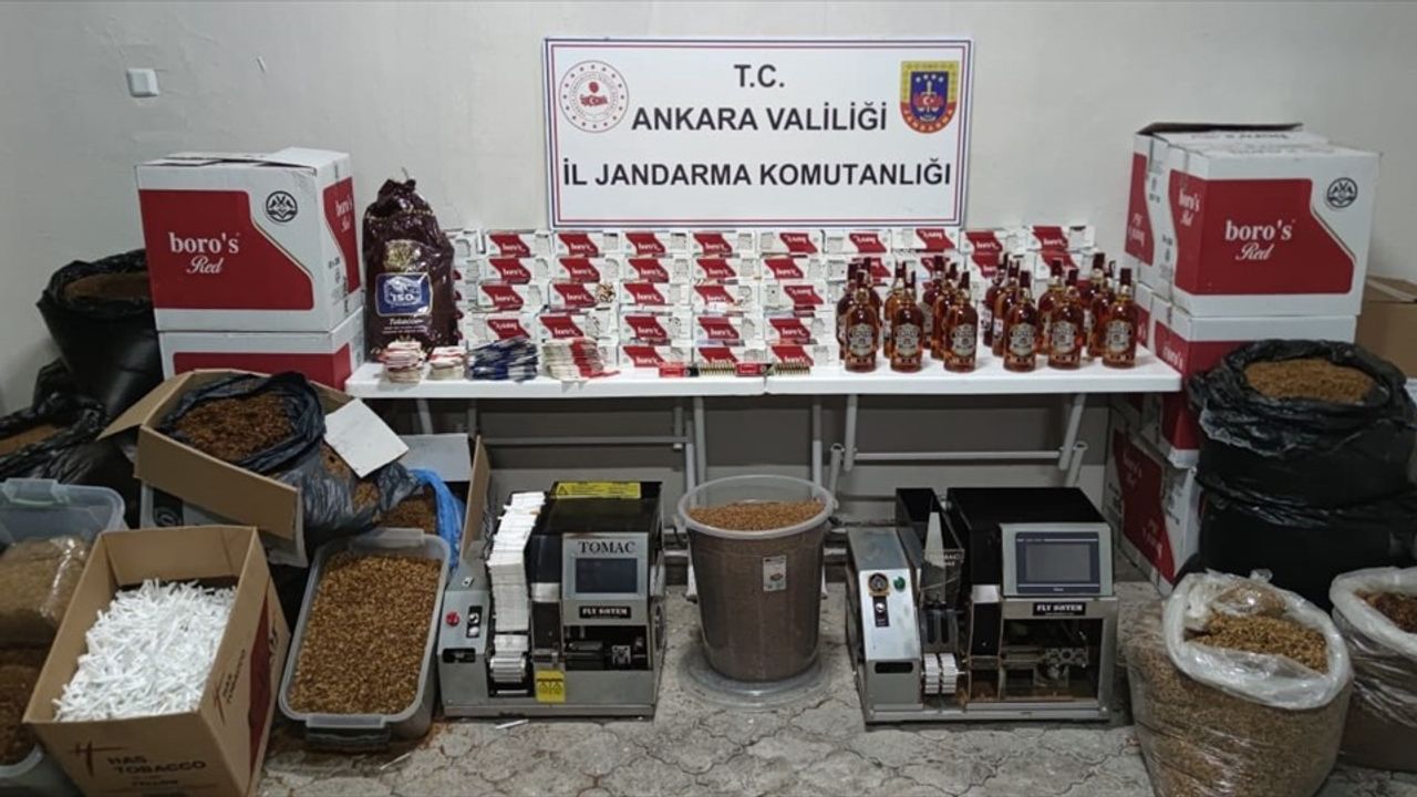 Ankara'da Kaçak Alkol ve Tütün Operasyonu Gerçekleştirildi